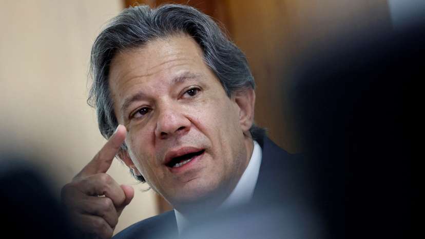 Brazil's Finance Minister Fernando Haddad attends a meeting with Brazil's President Luiz Inacio Lula da Silva to discuss online bets, at the Planalto Palace in Brasilia
