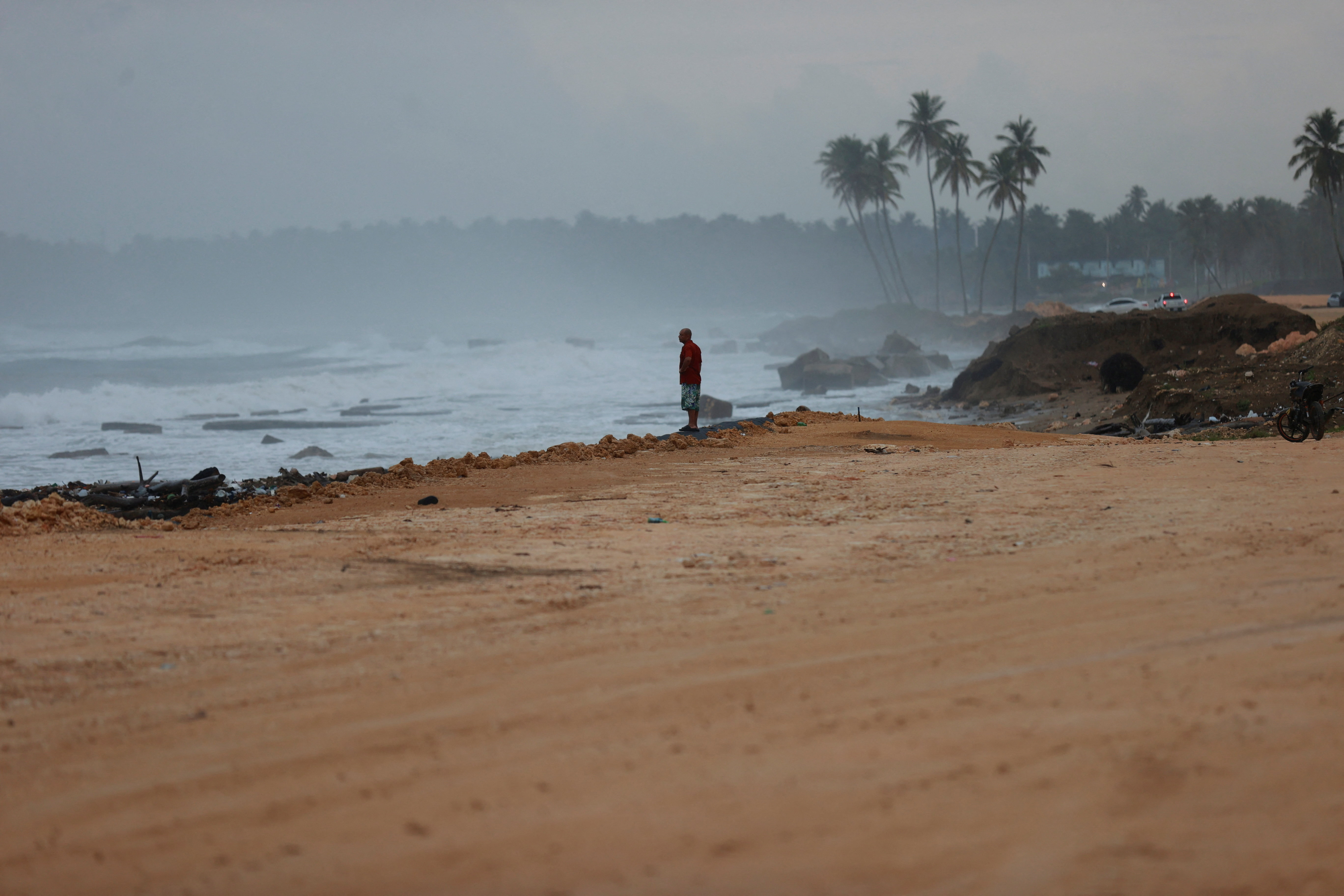 Erin, first hurricane of the 2025 Atlantic season, passes Dominican Republic