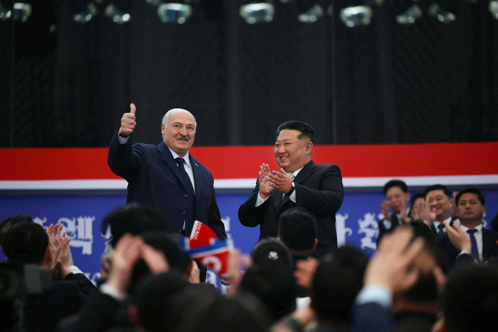 Belarusian President Alexander Lukashenko meets with North Korean leader Kim Jong Un in Pyongyang