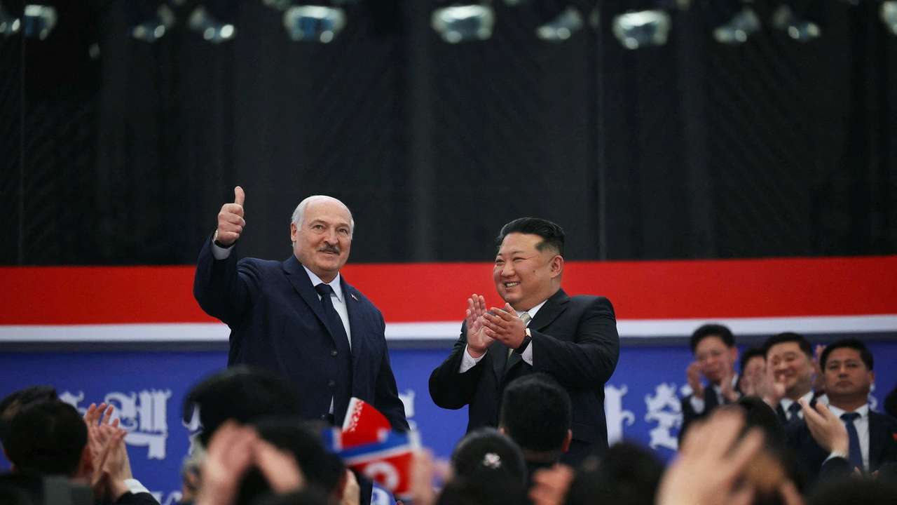 Belarusian President Alexander Lukashenko meets with North Korean leader Kim Jong Un in Pyongyang