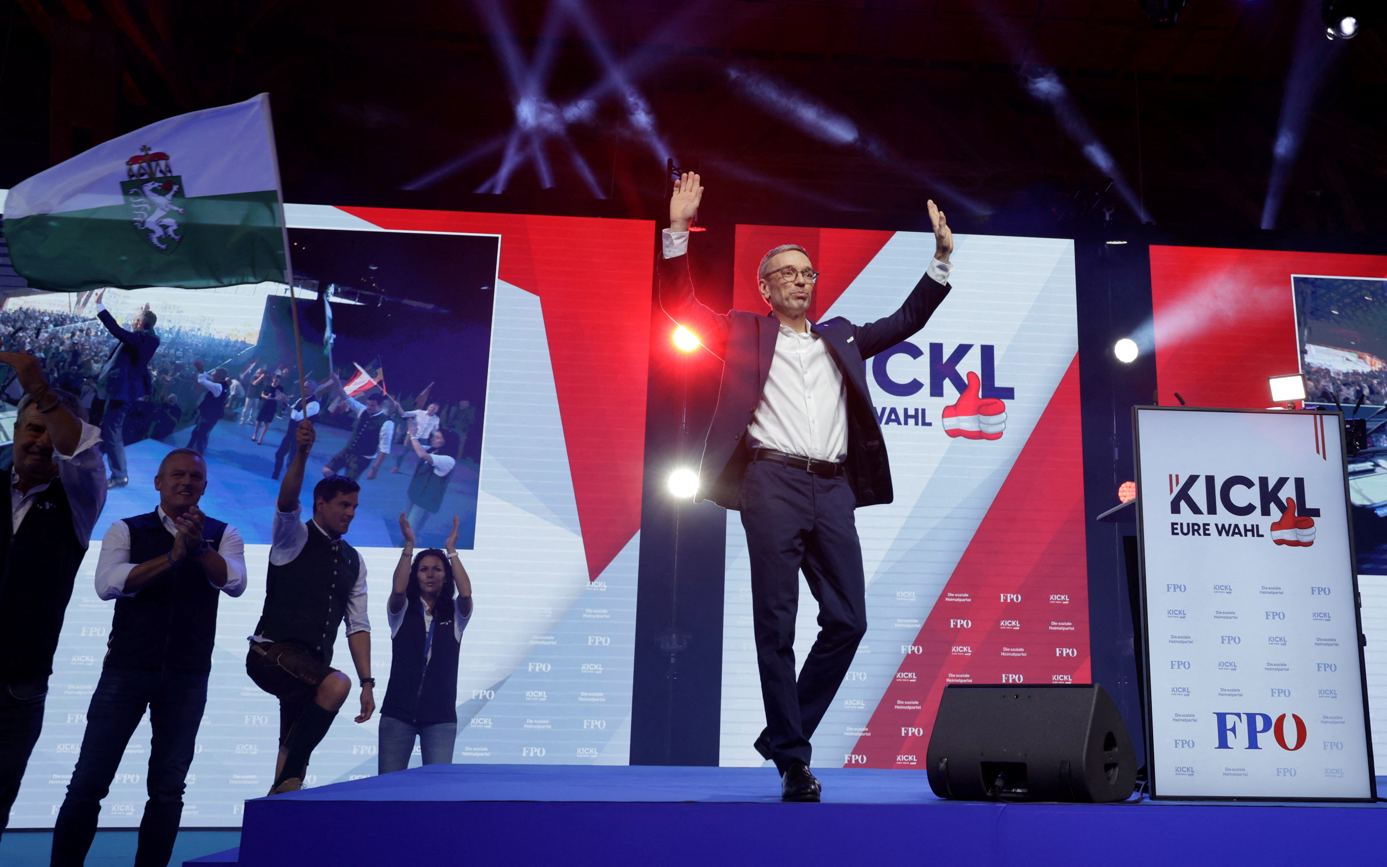 Austria's Freedom Party (FPOe) holds election campaign kick-off in Graz