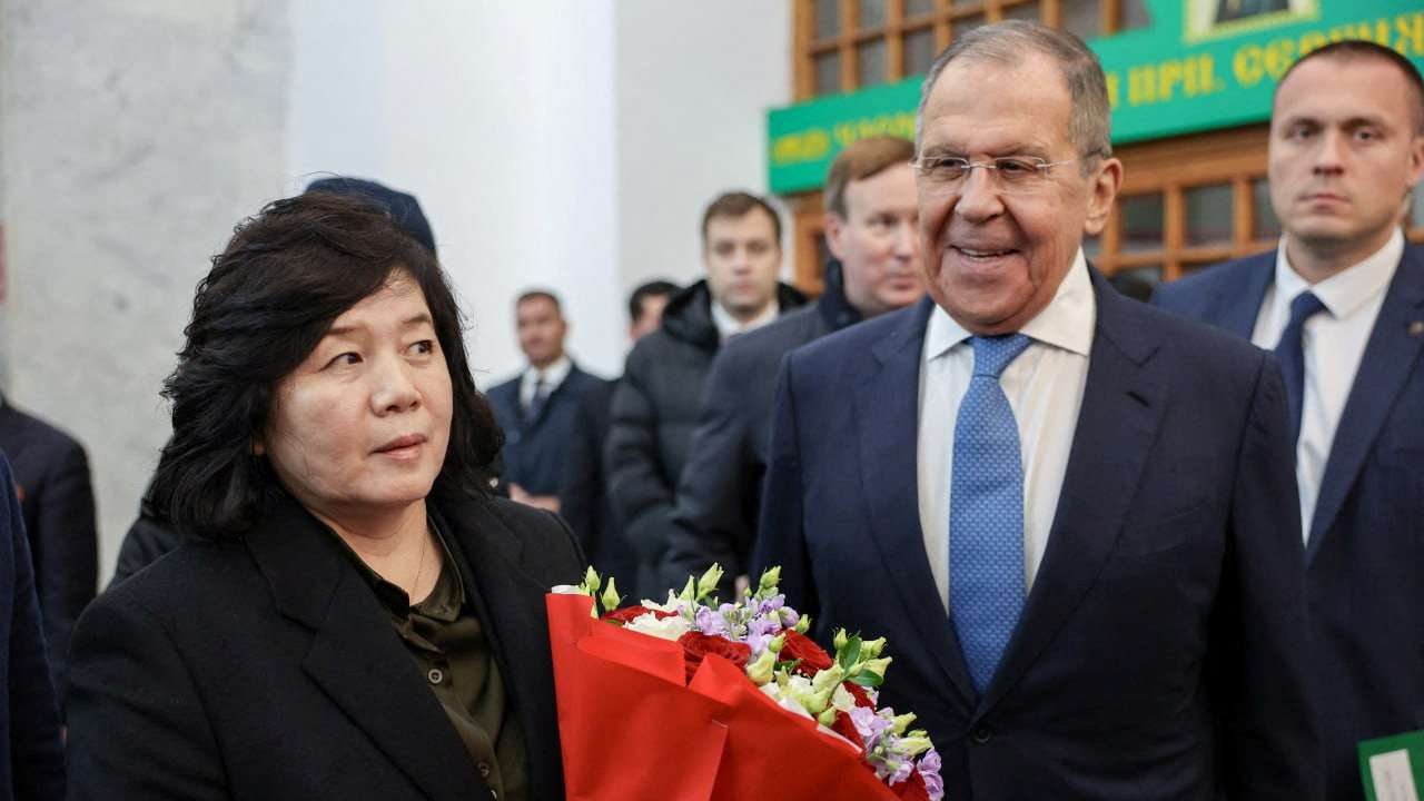 Russian FM Sergei Lavrov and his North Korean counterpart Choe Son Hui meet in Moscow