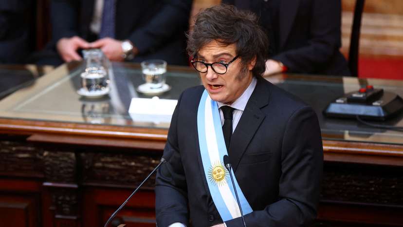 Argentine President Javier Milei presents fiscal year 2025 budget, in Buenos Aires