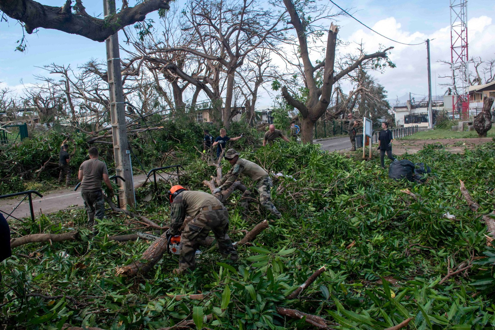 Aftermath of Cyclone Chido, in Mayotte