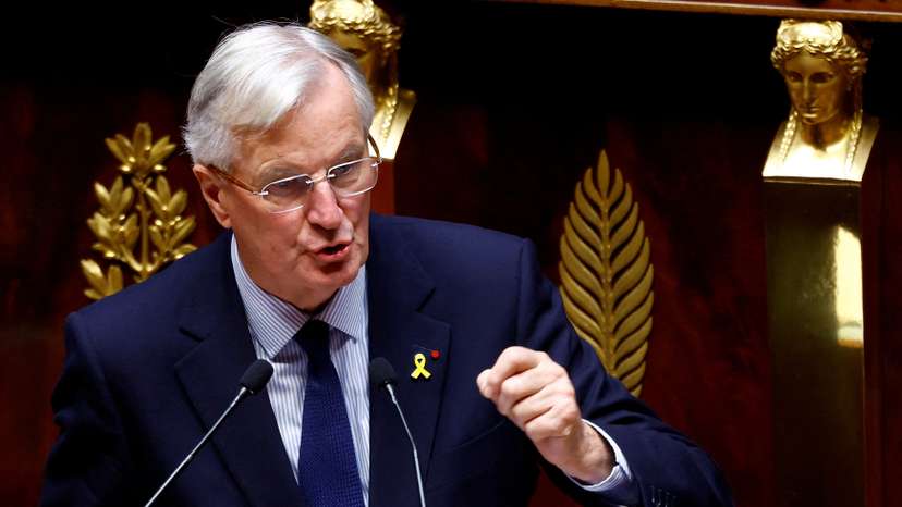 FILE PHOTO: A censure motion debate at the National Assembly in Paris