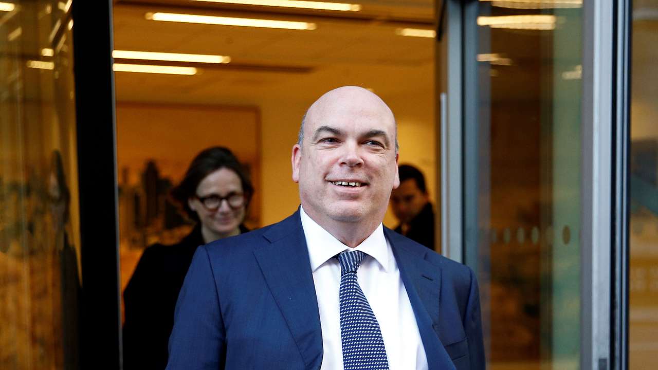 British entrepreneur Mike Lynch leaves the High Court in London