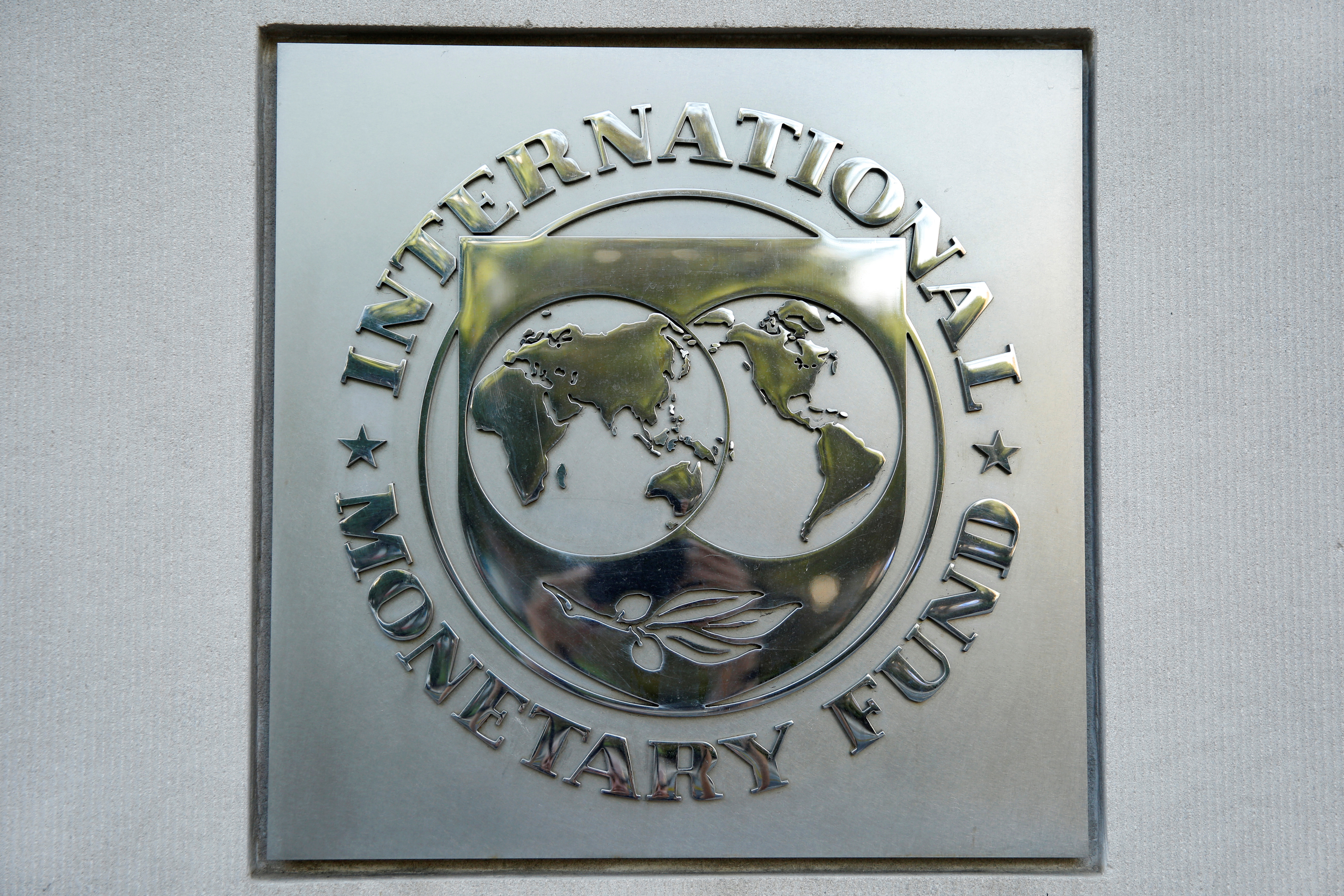 International Monetary Fund logo is seen in Washington