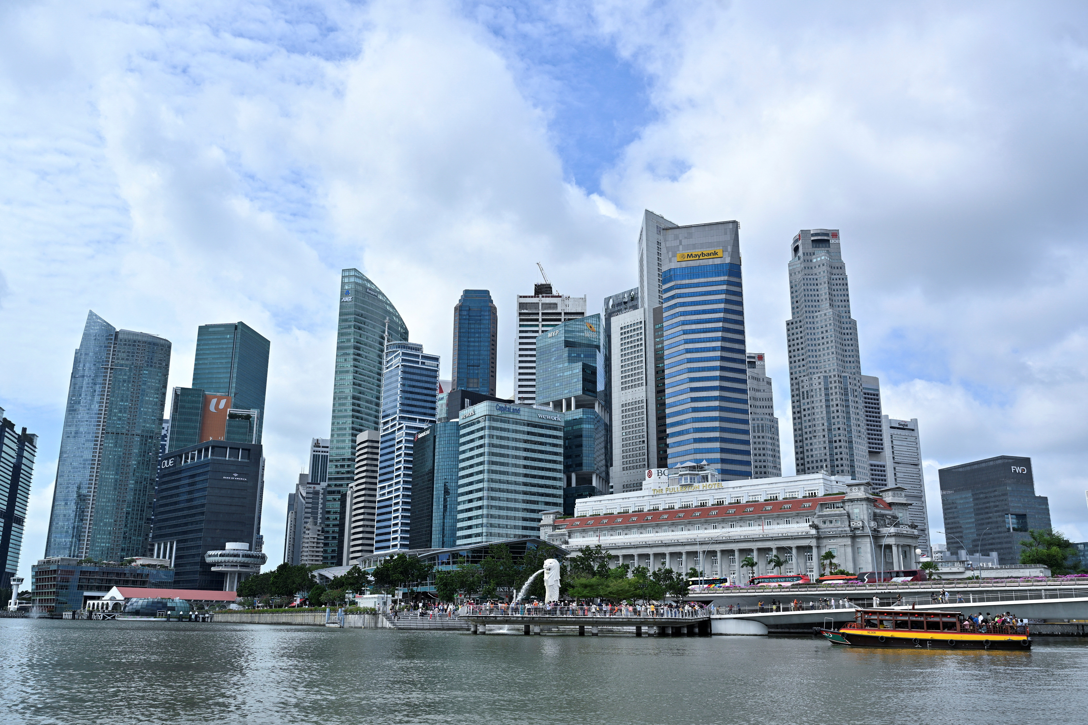 A view of the skyline in Singapore