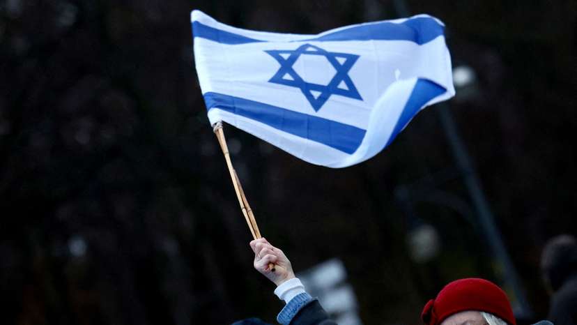 FILE PHOTO: Protest against antisemitism at the Brandenburg Gate in Berlin