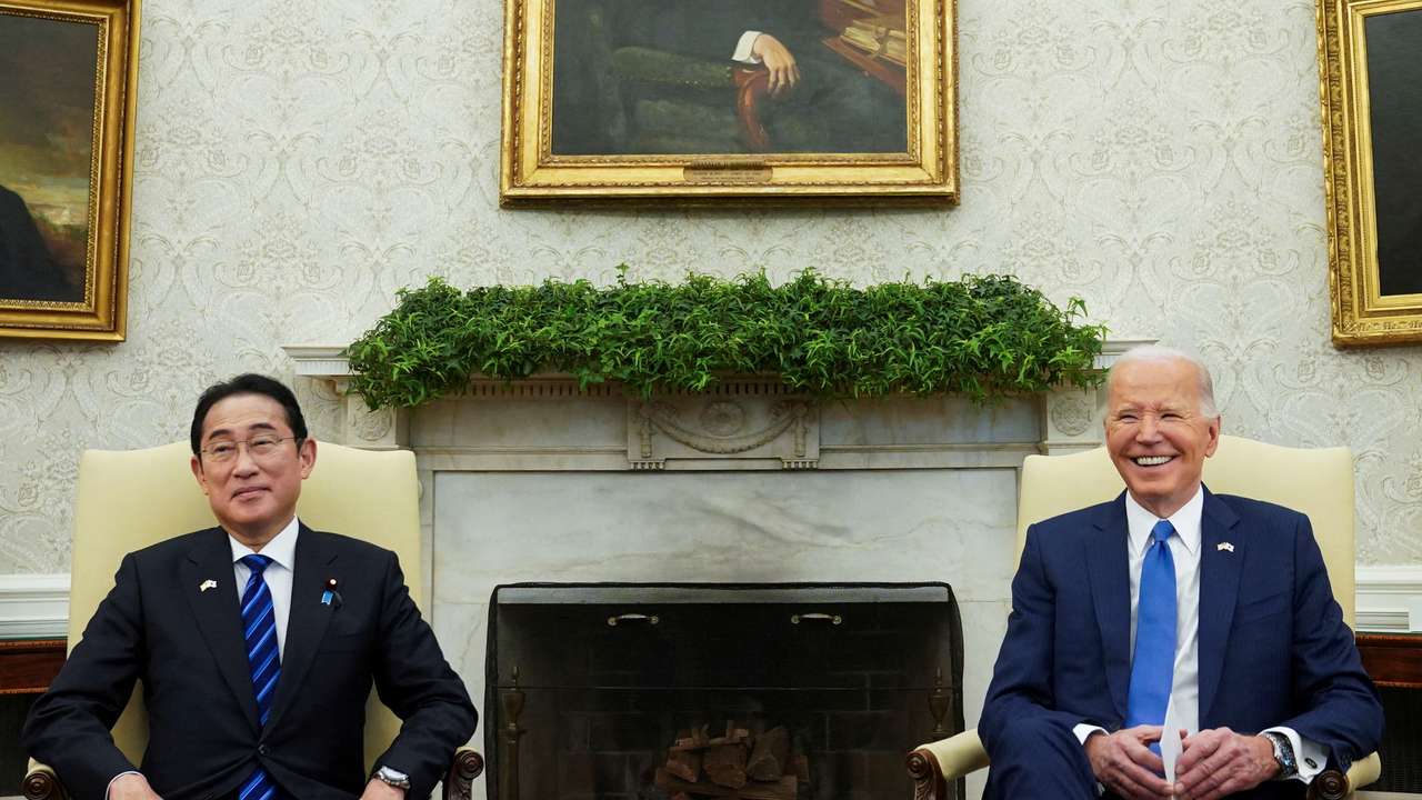 U.S. President Joe Biden hosts Japanese PM Fumio Kishida for official state visit at the White House, in Washington