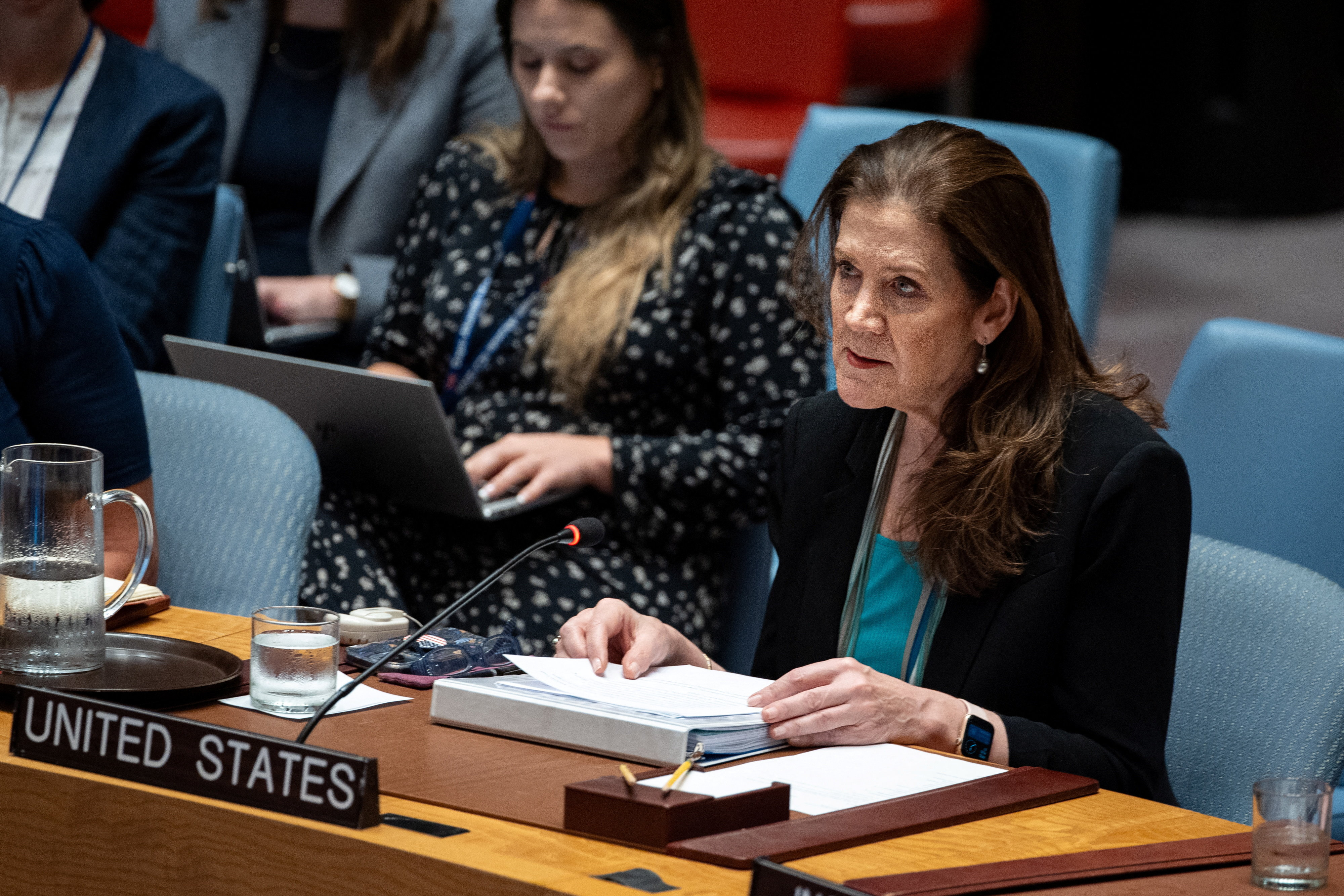 U.N. Security Council meeting on Israel and Palestinian conflict in New York