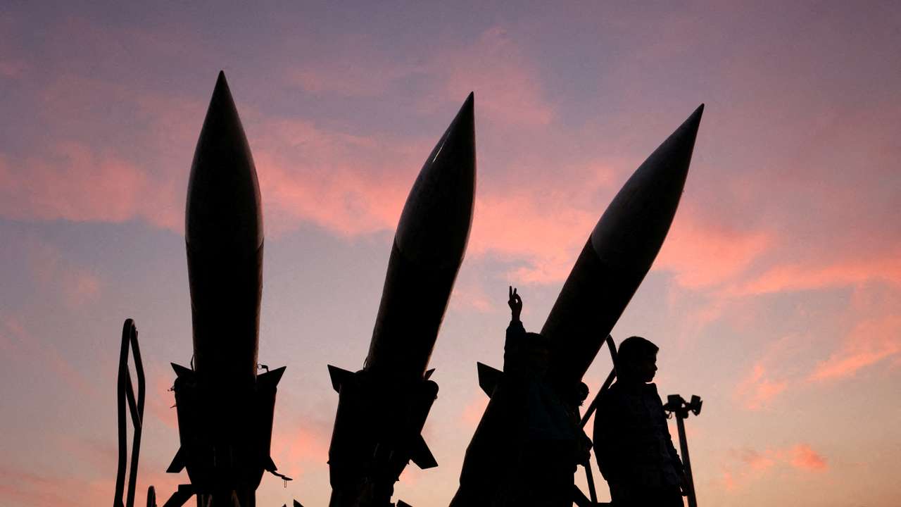 FILE PHOTO: Iranian missiles are displayed at the Islamic Revolutionary Guard Corps (IRGC) Aerospace Force Museum in Tehran