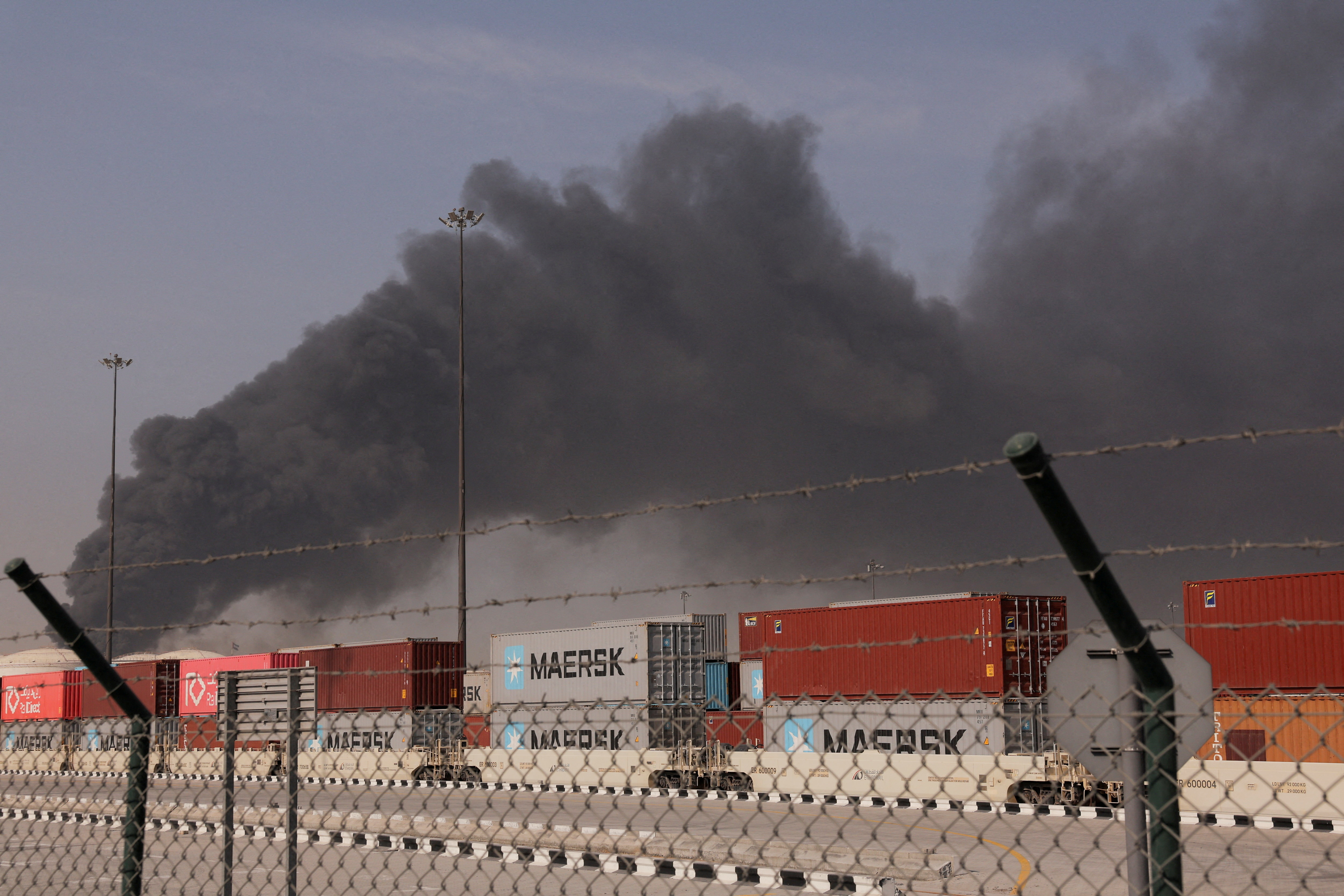 FILE PHOTO: Smoke billows after Iranian attack, following United States and Israel strikes on Iran