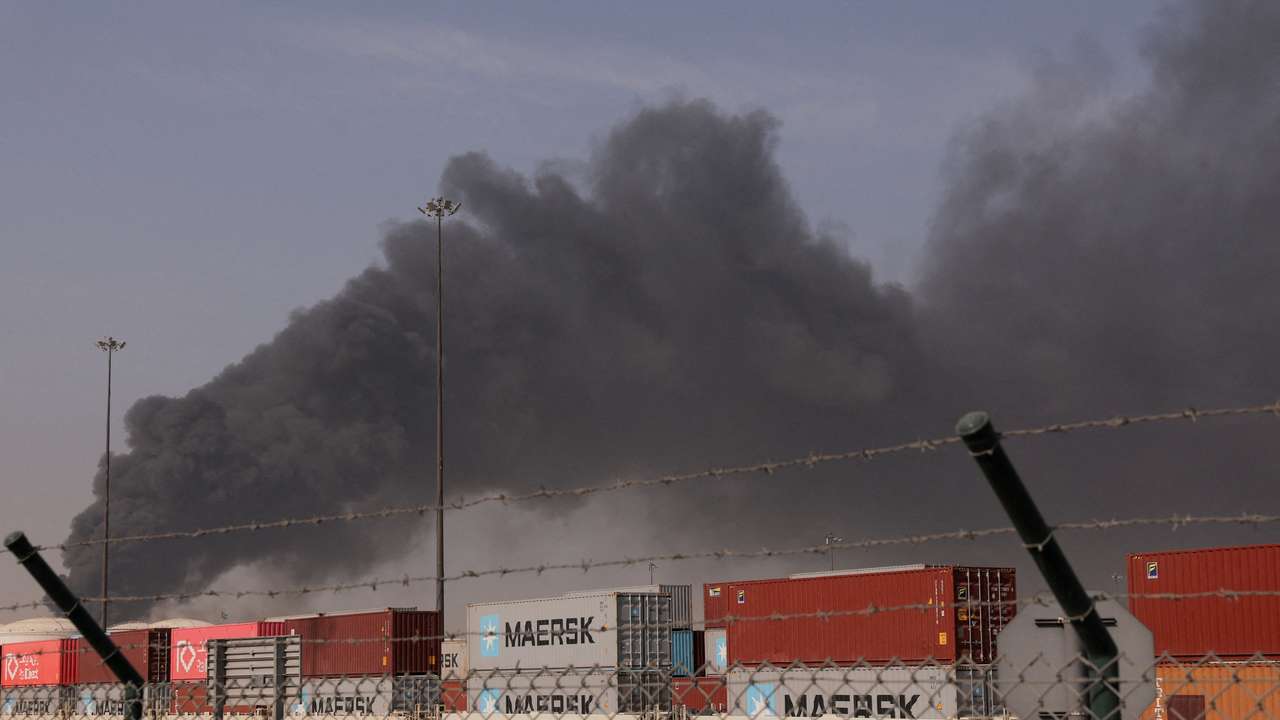 FILE PHOTO: Smoke billows after Iranian attack, following United States and Israel strikes on Iran
