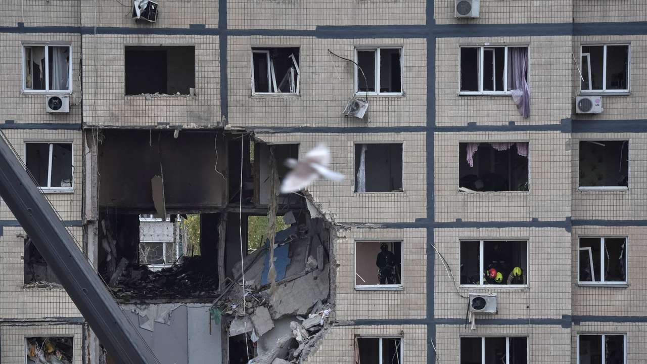 Aftermath of a Russian drone and missile attack in Dnipro