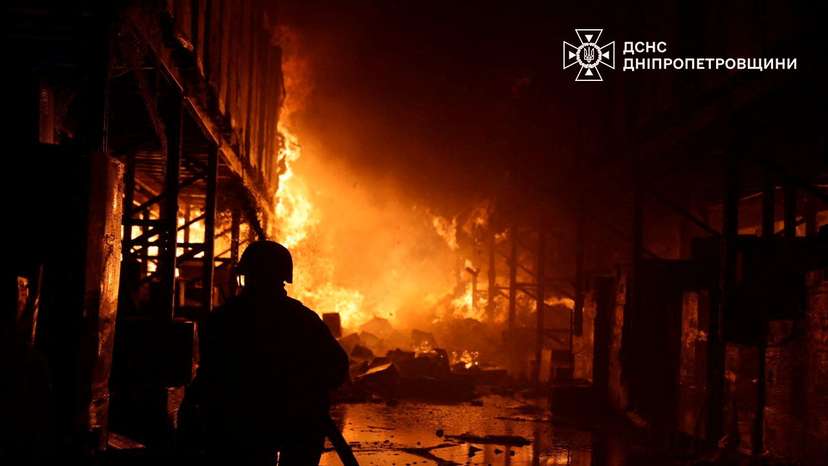 Aftermath of a Russian missile attack in Dnipro