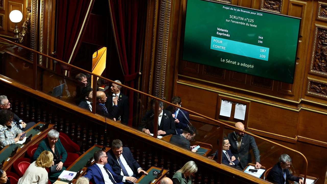 Vote on a draft 2026 Budget Bill at the French Senate in Paris