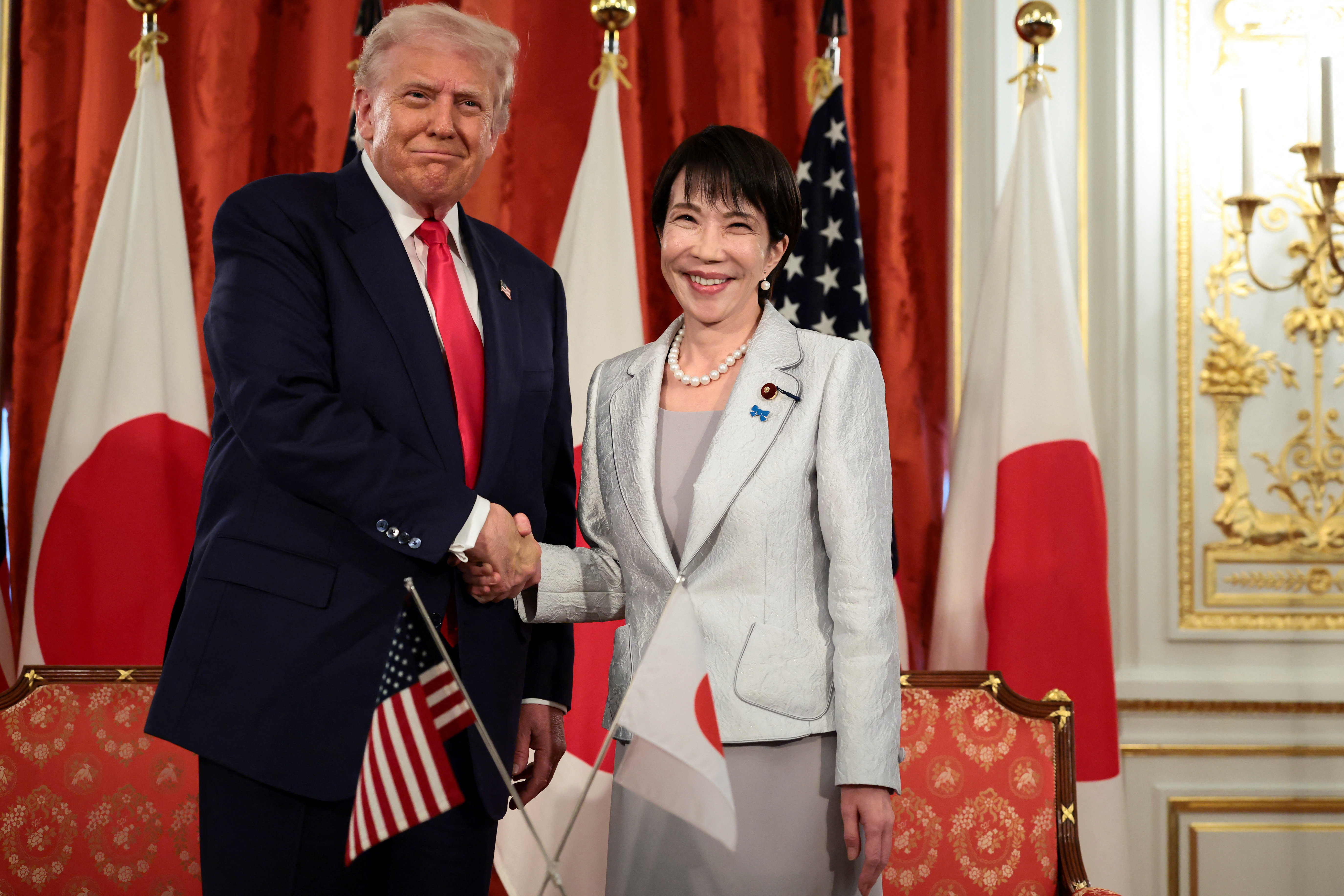 U.S. President Donald Trump meets with Japanese Prime Minister Sanae Takaichi in Tokyo