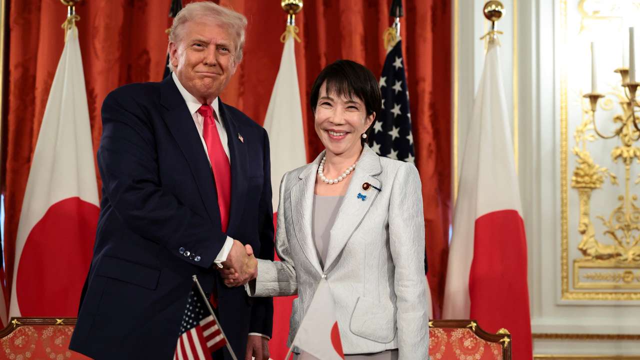 U.S. President Donald Trump meets with Japanese Prime Minister Sanae Takaichi in Tokyo