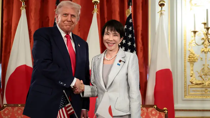 U.S. President Donald Trump meets with Japanese Prime Minister Sanae Takaichi in Tokyo