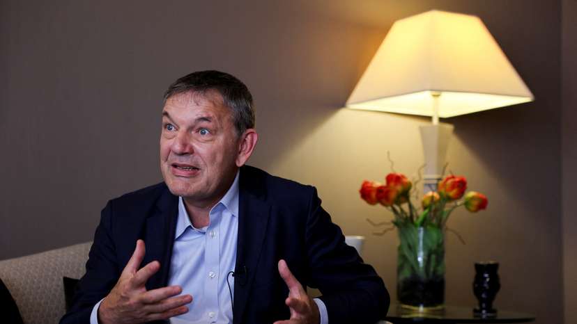 Commissioner-General of UNRWA Lazzarini attends an interview with Reuters, in Beirut