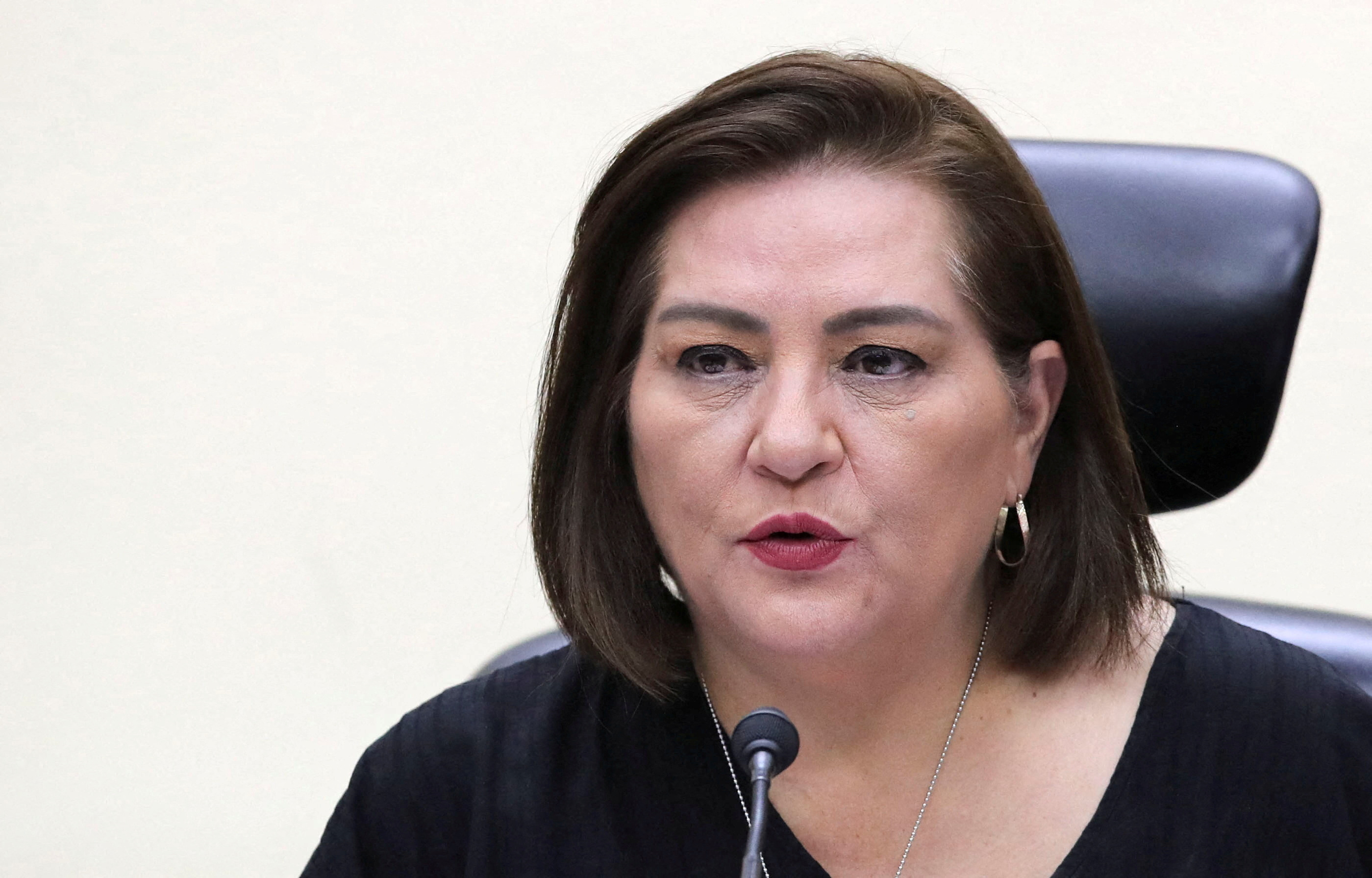 FILE PHOTO: The head of the National Electoral Institute (INE) Taddei attends the general council session of the INE, in Mexico City