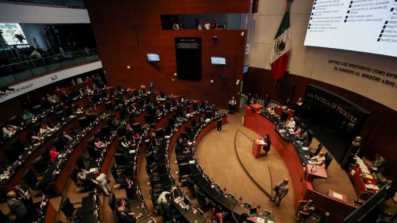 General view of a session at the Senate in Mexico City