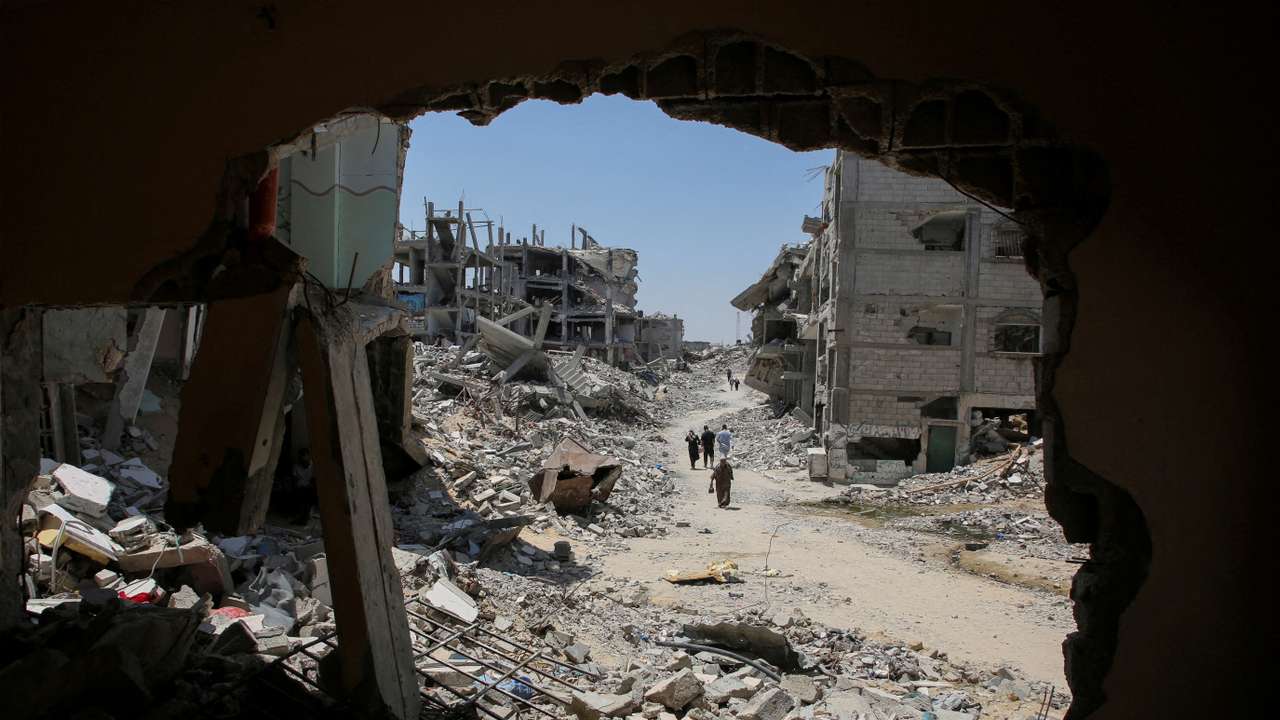 FILE PHOTO: Scenes of destruction amid Israel-Hamas conflict, in Khan Younis in the southern Gaza Strip