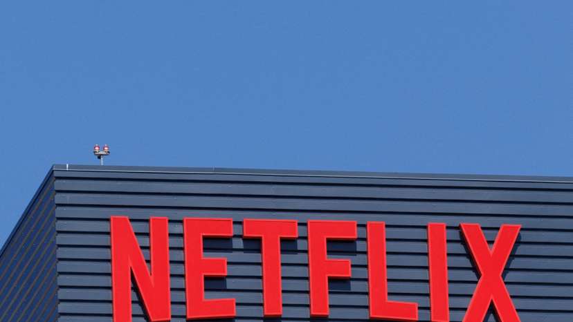 FILE PHOTO: Netflix logo shown on building in Los Angeles