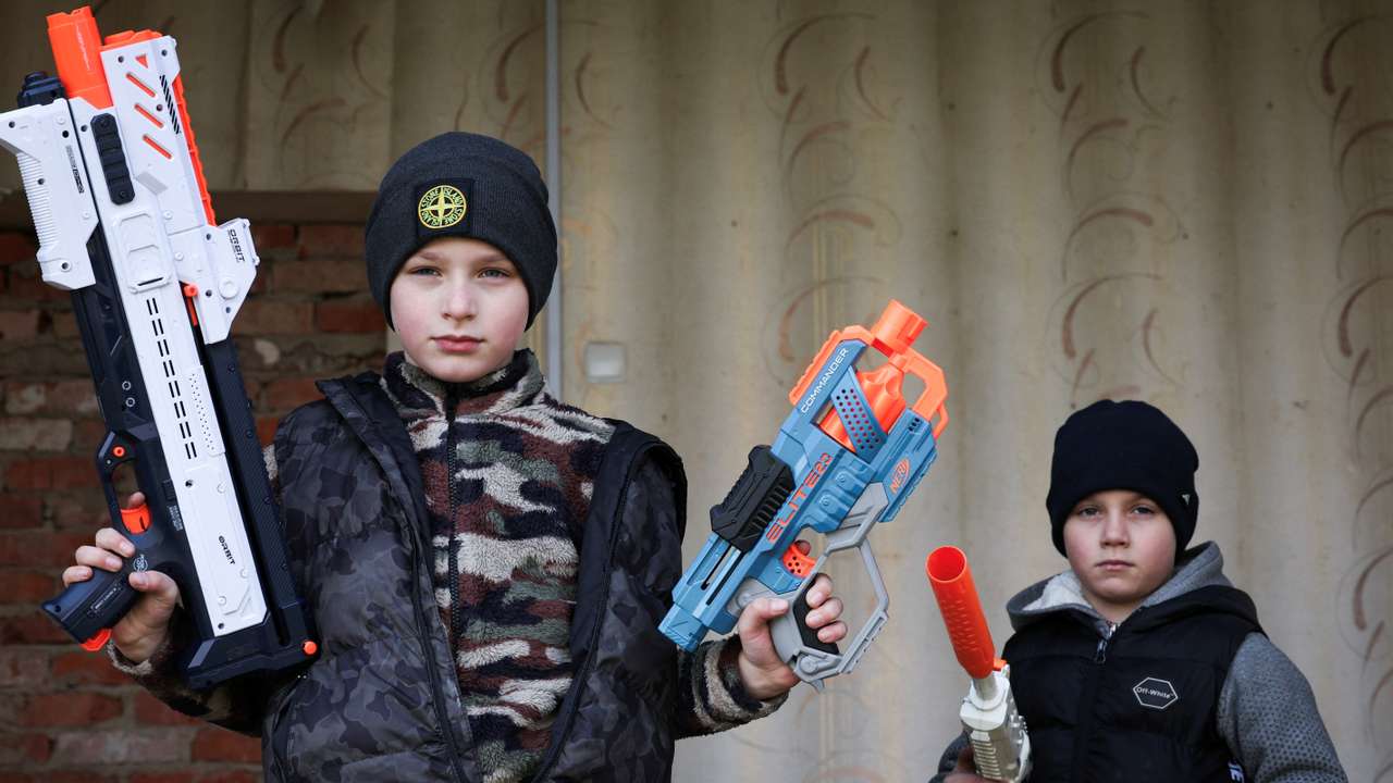The Wider Image: Childhood shaped by war for two Ukrainian brothers