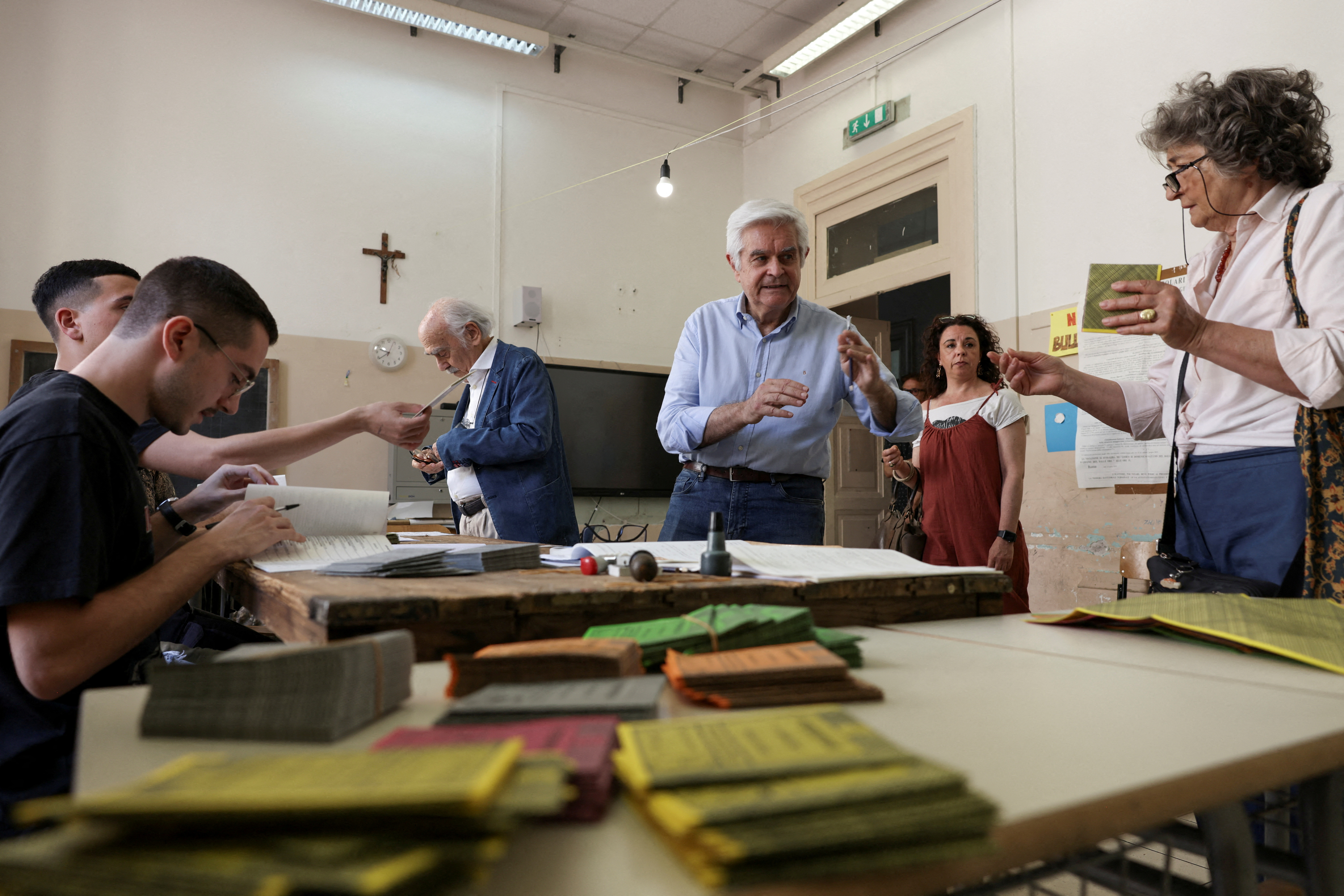 FILE PHOTO: Referendums on employment and Italian citizenship in Rome