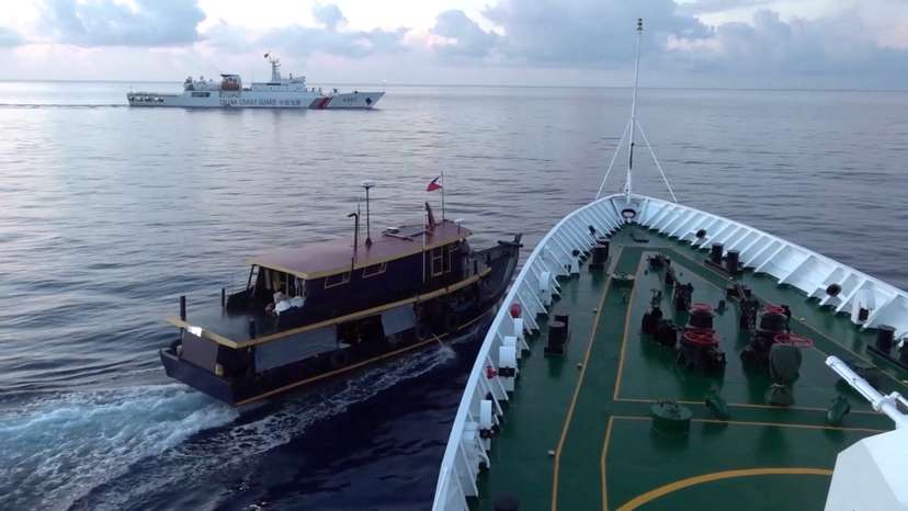 FILE PHOTO: Collision between Philippine boat and Chinese Coast Guard vessel, in the South China Sea