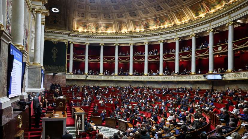 FILE PHOTO: French National Assembly debates on Social Security Financing Bill for 2026, in Paris