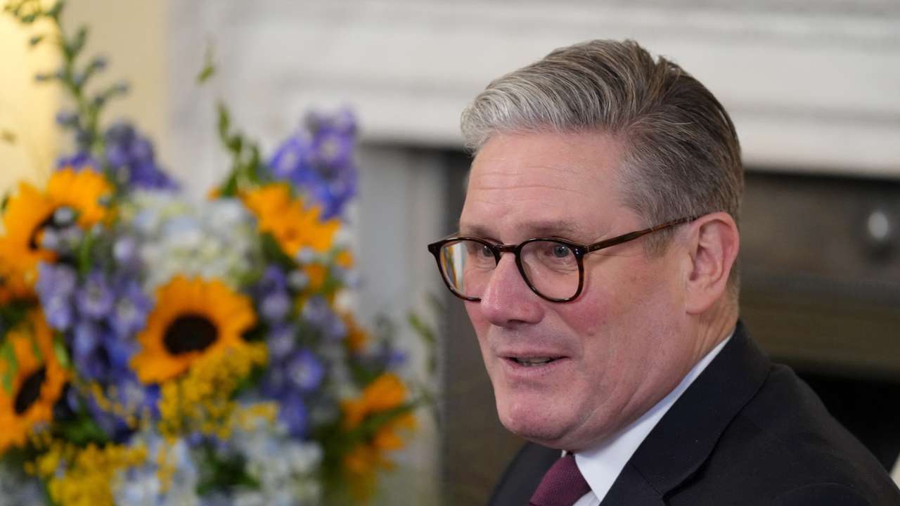 Britain's PM Starmer hosts a reception on the third anniversary of Russia's invasion of Ukraine, in London