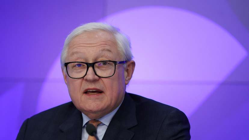 Russia's Deputy Foreign Minister Sergei Ryabkov holds a press conference in Moscow