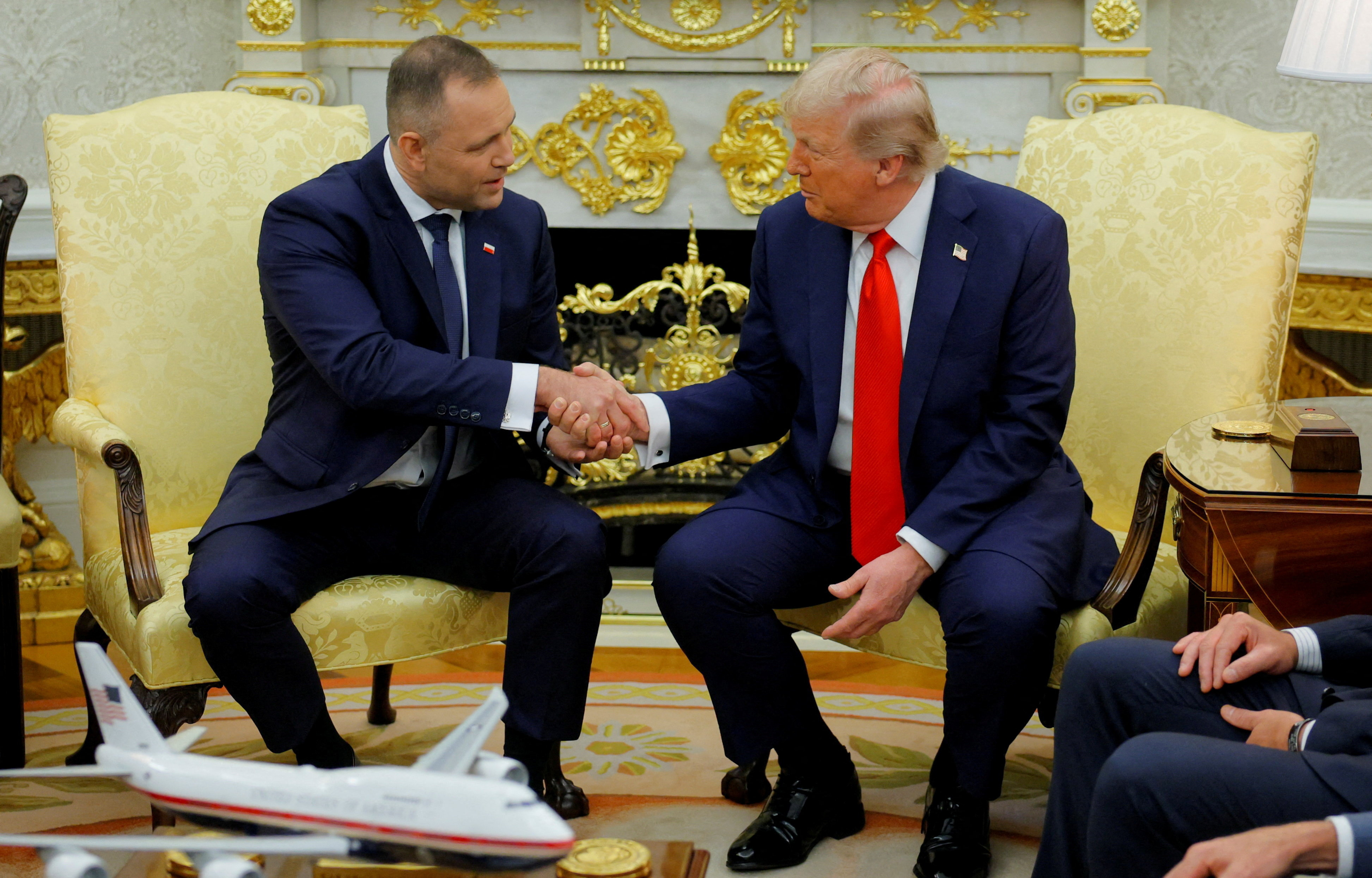U.S. President Donald Trump meets Polish President Karol Nawrocki in Washington