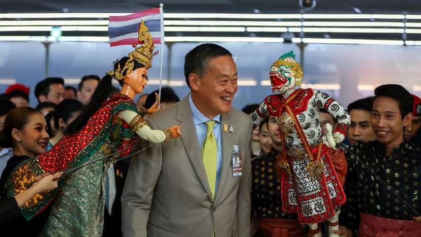 FILE PHOTO: Thai PM Srettha welcomes the arrival of Chinese tourists as the visa exemption scheme kicks off