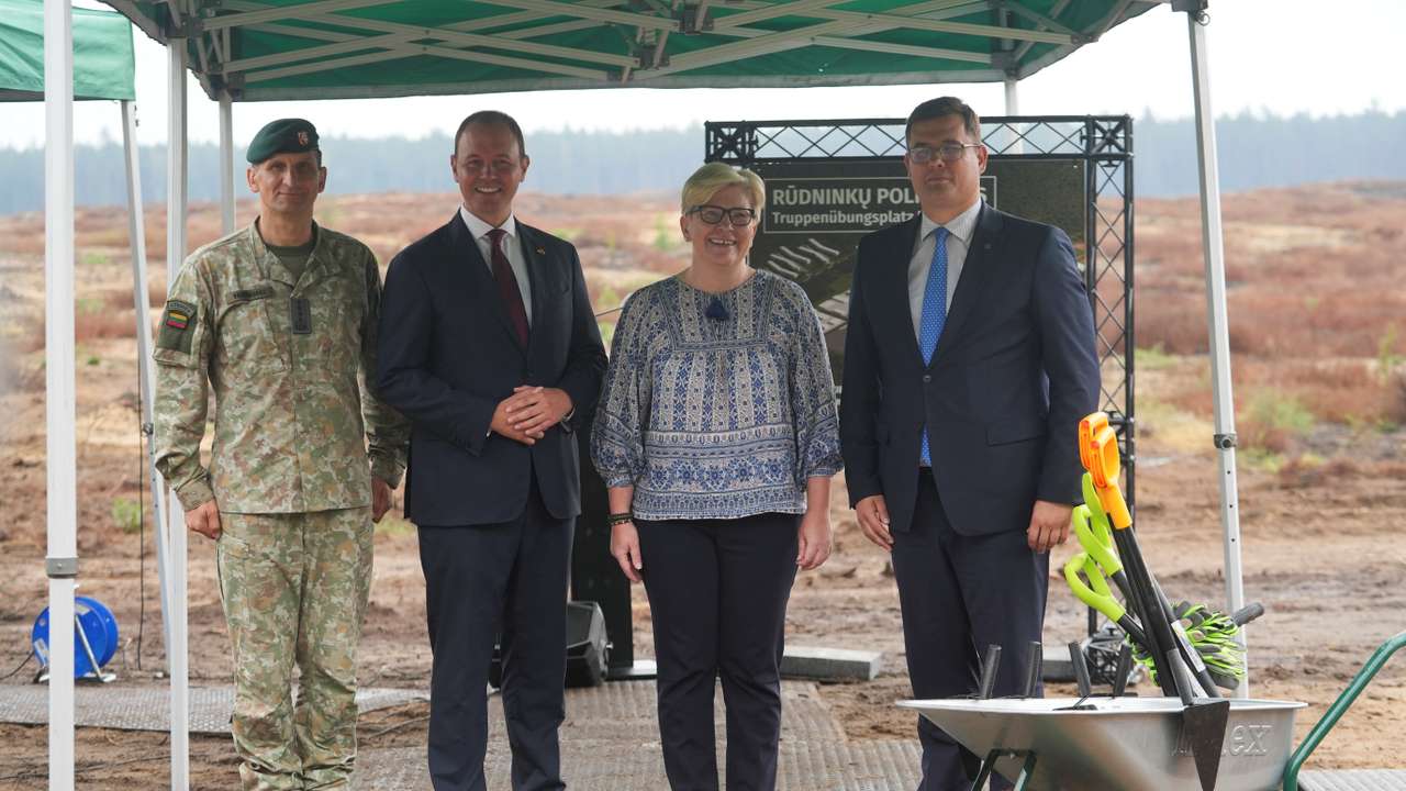 Lithuania and Germany mark start of construction of German base