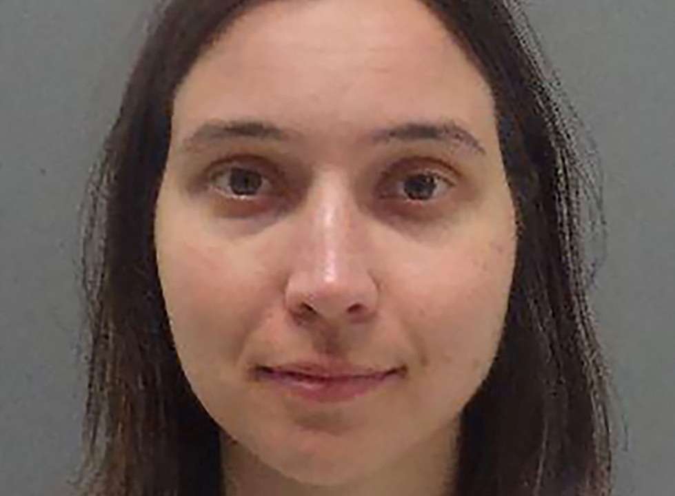 Kseniia Petrova, 31, poses for a jail booking photograph at the Ouachita Correctional Center in Richwood