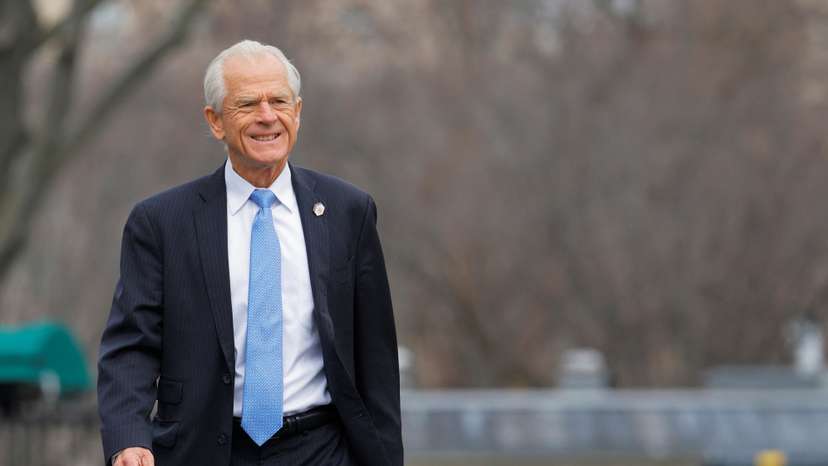 Counselor Navarro makes a statement outside the White House in Washington