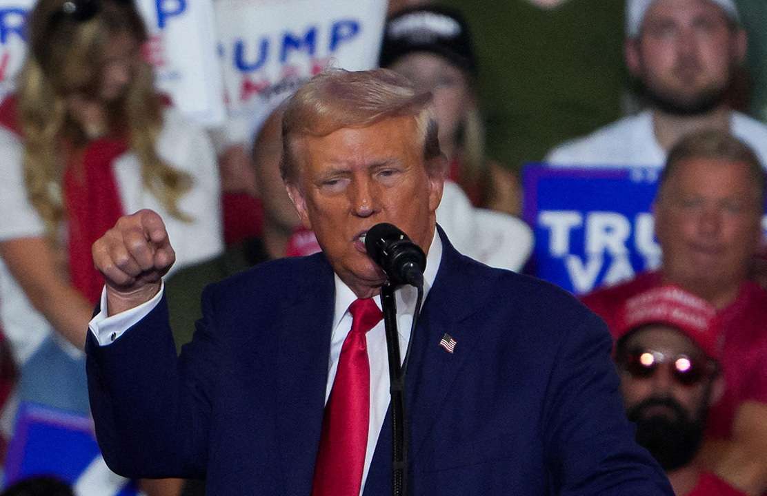Republican presidential nominee and former U.S. President Donald Trump holds a campaign rally in Wilkes-Barre
