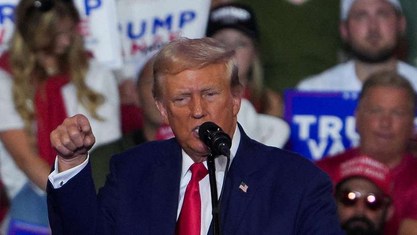 Republican presidential nominee and former U.S. President Donald Trump holds a campaign rally in Wilkes-Barre
