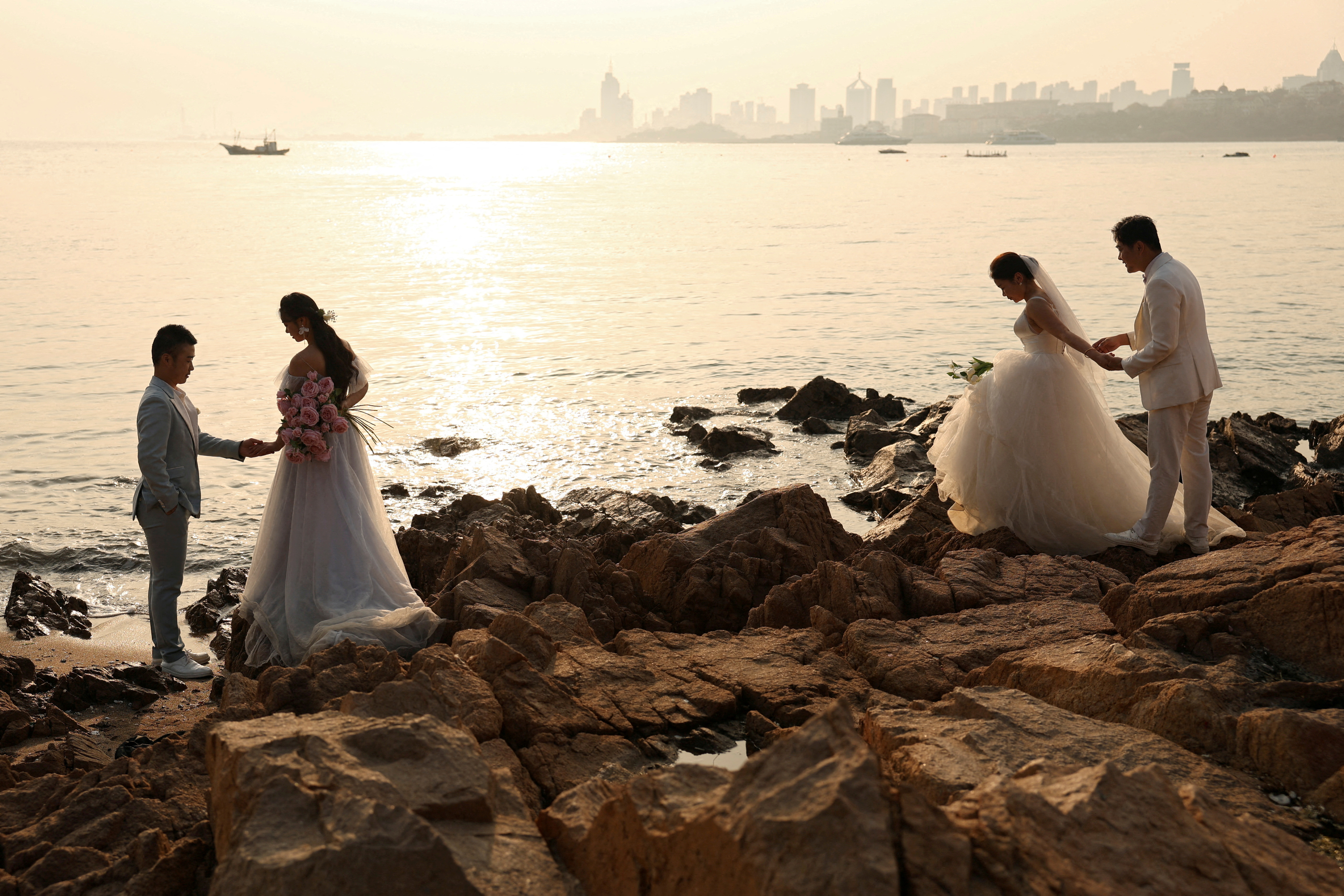 FILE PHOTO: Pre-wedding photoshoot in Qingdao