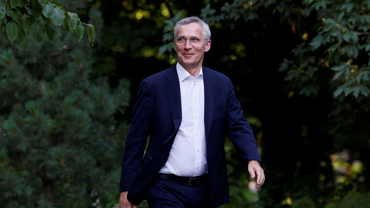 FILE PHOTO: NATO Secretary-General Jens Stoltenberg arrives to Rideau Cottage