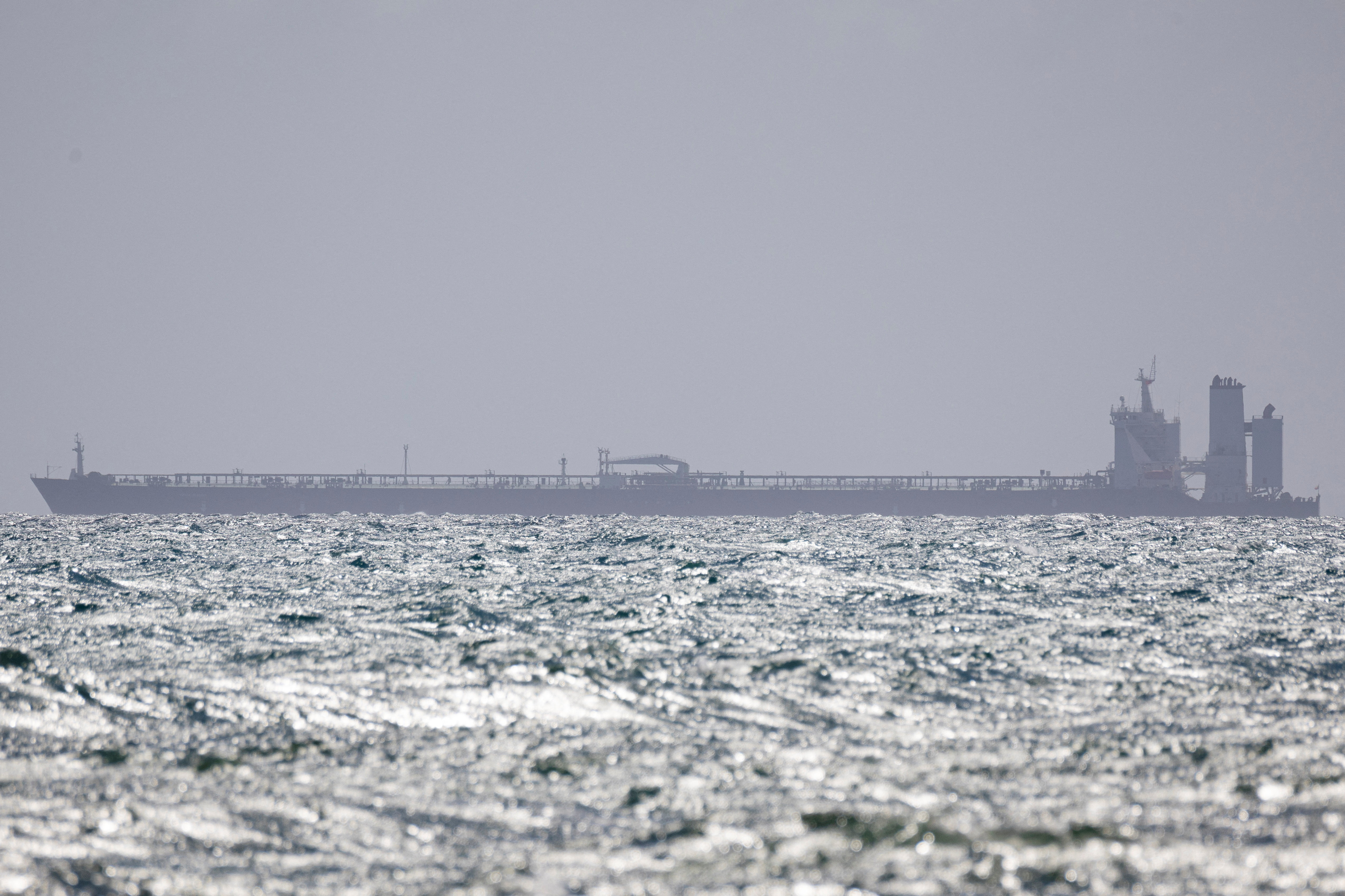 U.S. seized oil tankers Galileo and M Sophia anchored off the coast of Ponce