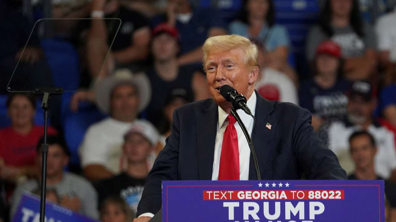 Republican presidential nominee and former U.S. President Trump holds a campaign rally, in Atlanta