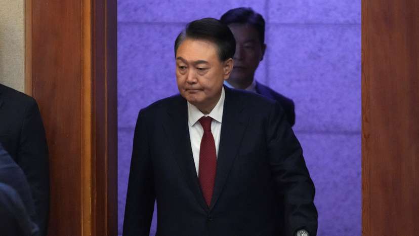 South Korea's impeached President Yoon Suk Yeol attends a hearing of his impeachment trial at the Constitutional Court in Seoul