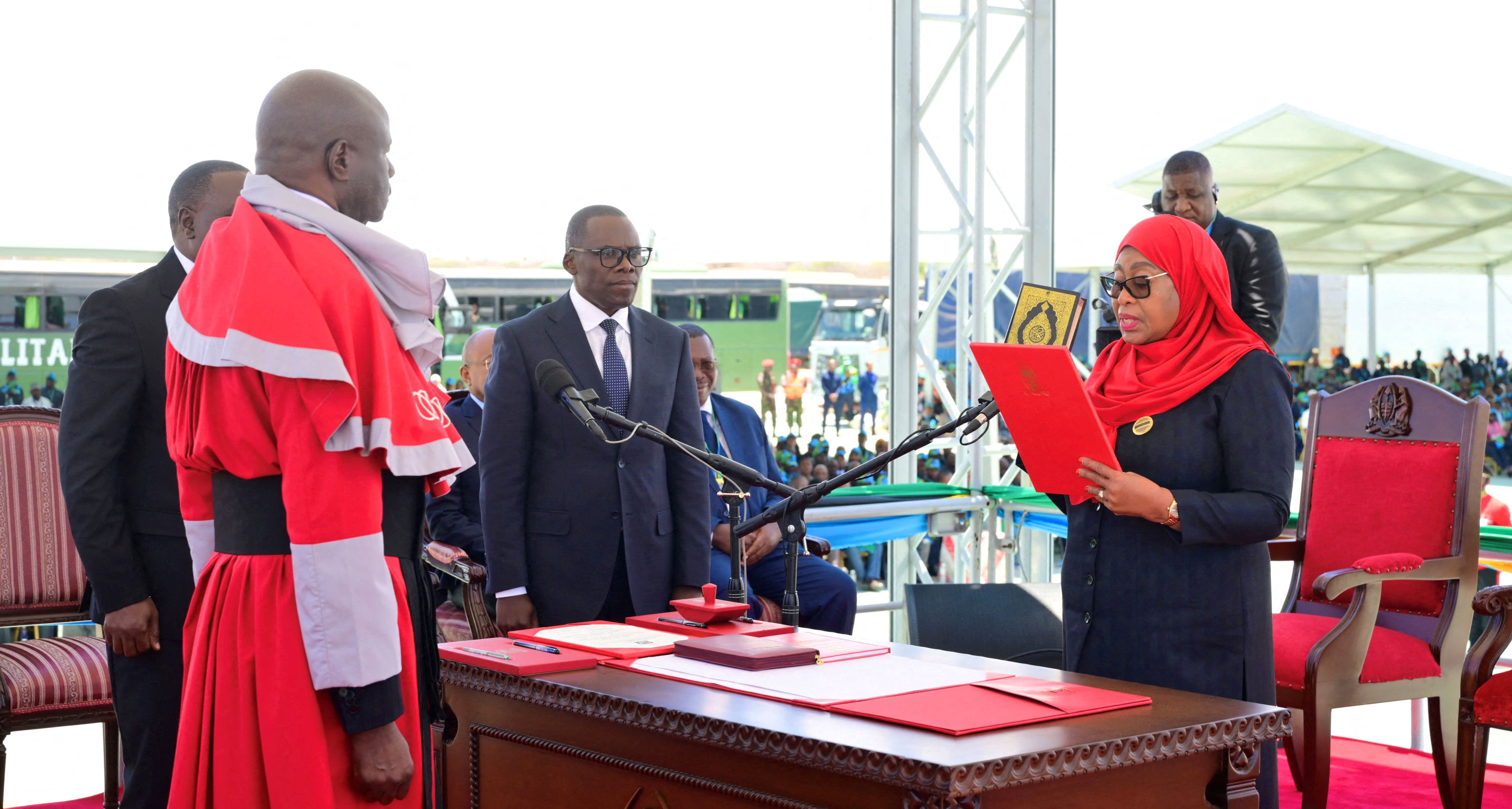 Tanzania's President Samia Suluhu Hassan swearing-in ceremony in Dodoma