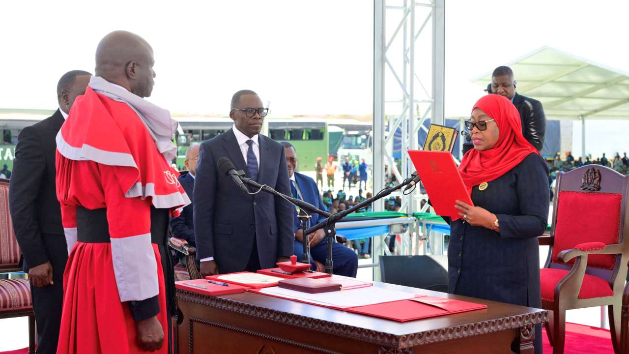 Tanzania's President Samia Suluhu Hassan swearing-in ceremony in Dodoma