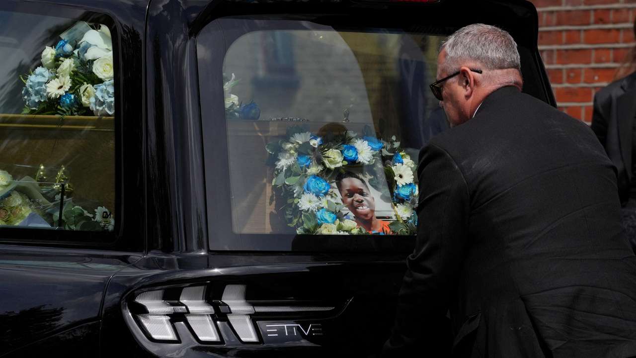 Funeral of Daniel Anjorin, in London